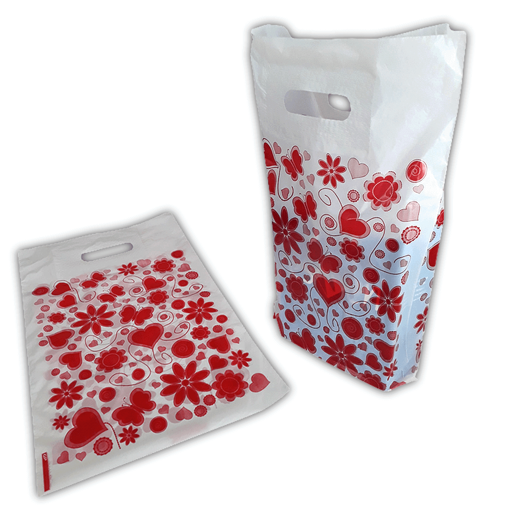 Takviyeli Poşet Kalpli Beyaz 26×38 (20 Paket 1000 Adet)