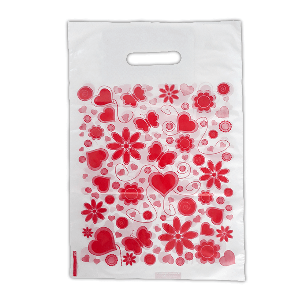 Takviyeli Poşet Kalpli Beyaz 33×45 (20 Paket 1000 Adet)
