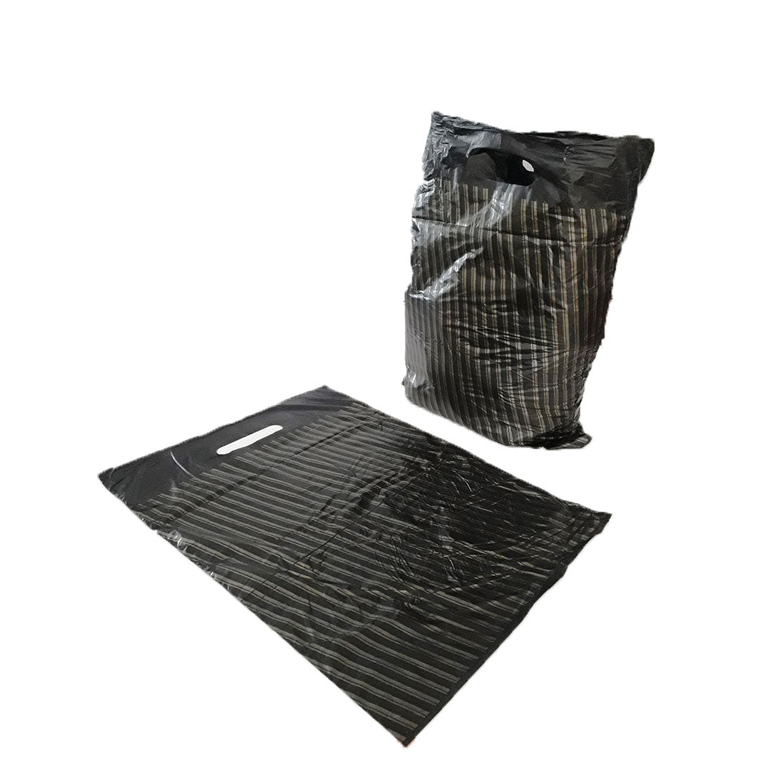 Takviyeli Poşet Gümüş Kalpli Siyah 33×45 (20 Paket 1000 Adet)