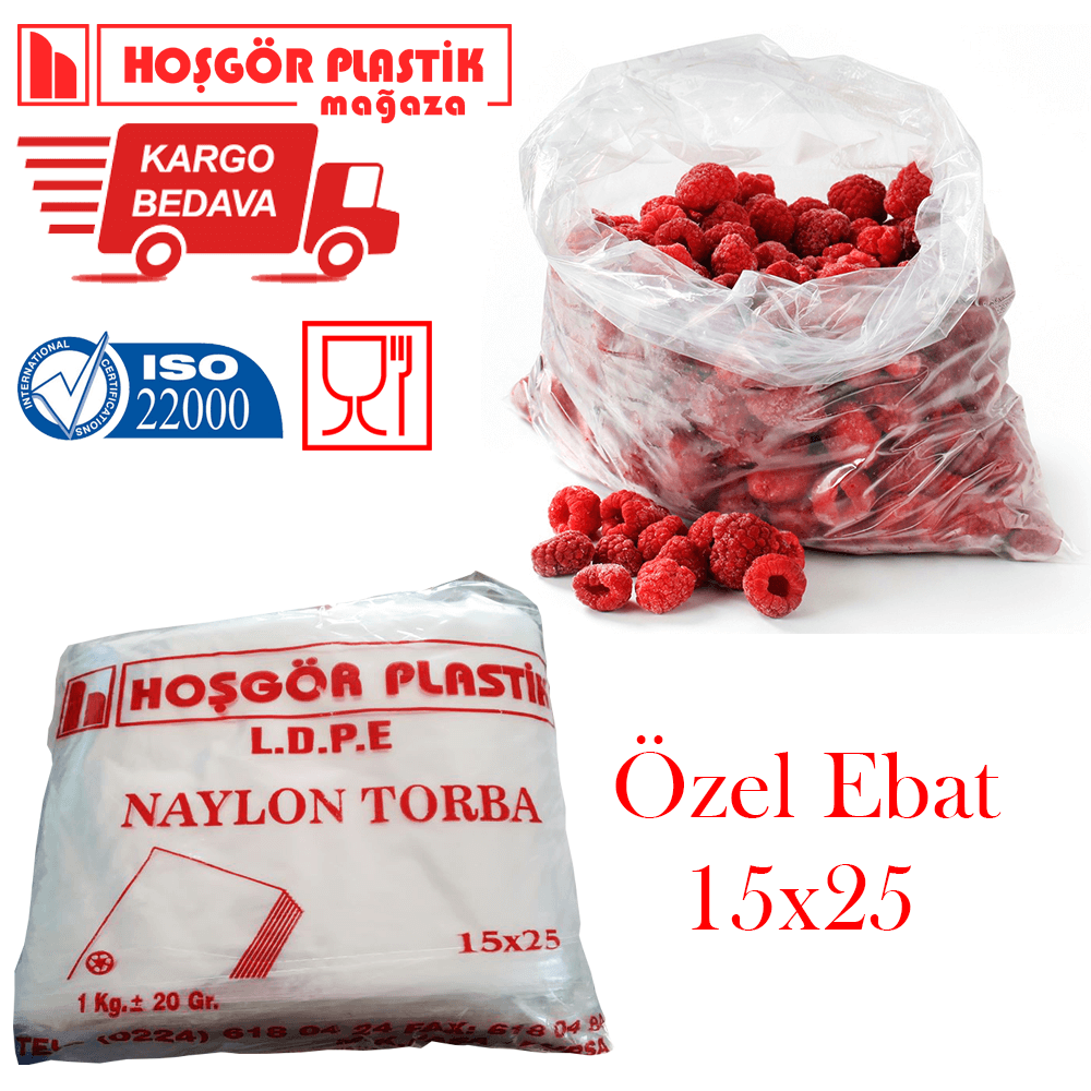 Naylon Torba 15×25 cm (10 KG)