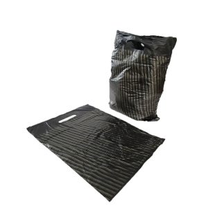 Takviyeli Poşet Gümüş Kalpli Siyah 33×45 (20 Paket 1000 Adet)